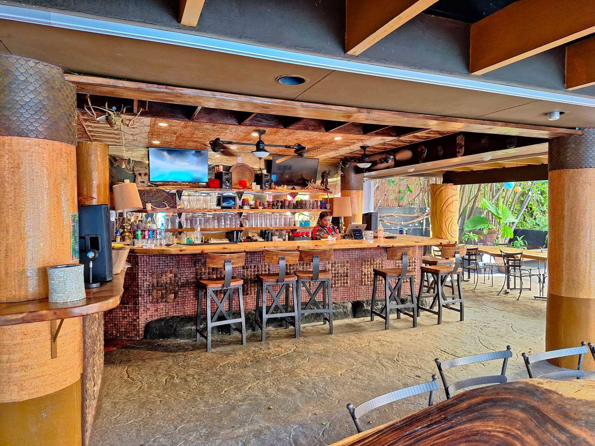 Pool side restaurant and bar